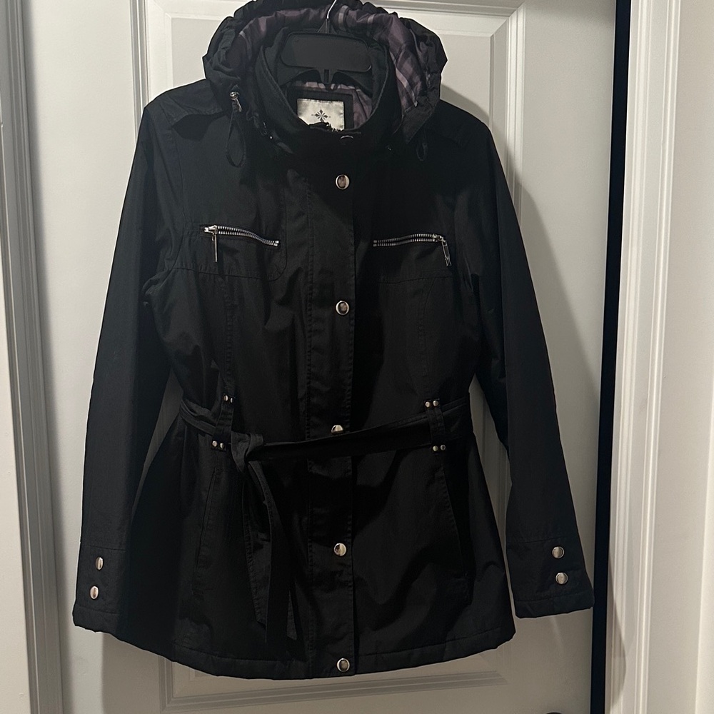 Weather Tamer-Black Utility Jacket with Hood